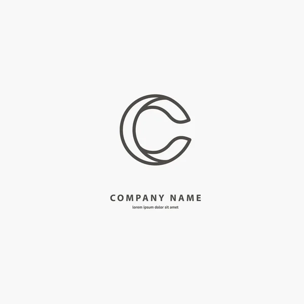 Carta Logotipo Vetor Insígnia Vintage Logotipo Sinal Negócios Identidade Etiqueta — Vetor de Stock