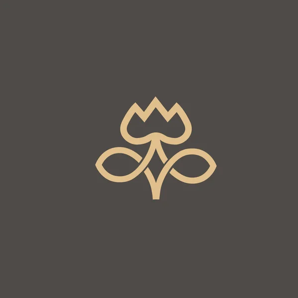 Biżuterię Royal Joga Premium Logo Ośrodek Restauracja Projekt Ilustracji — Wektor stockowy