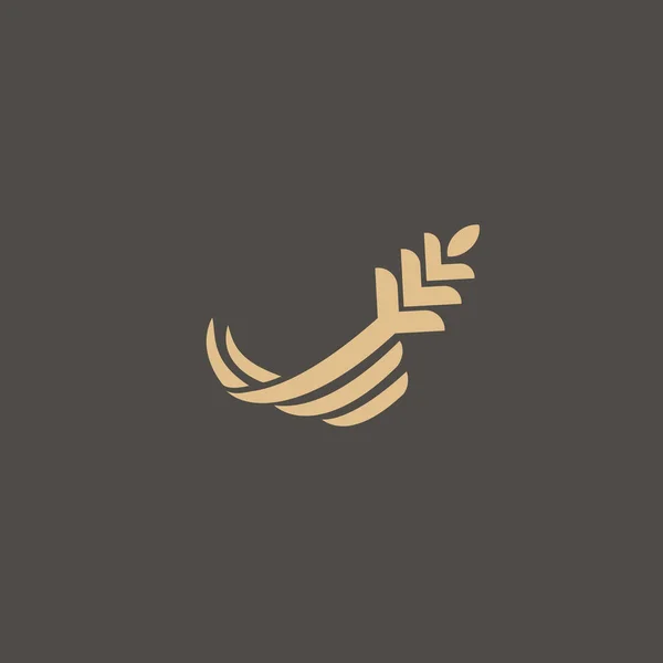 Projekt Ilustracja Liść Logo Elegancki Premium Royal Ikona Wektor Złoty — Wektor stockowy