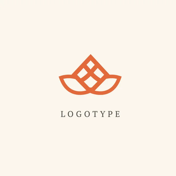 Královské Klenoty Jóga Logo Premium Rezort Ilustrace Design Restaurace — Stockový vektor