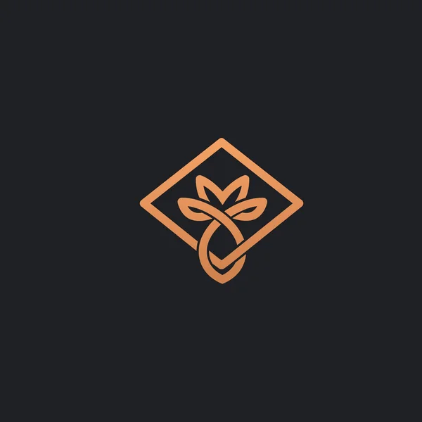 Bijoux Royaux Yoga Logo Premium Schéma Géométrique Écossais Illustration — Image vectorielle