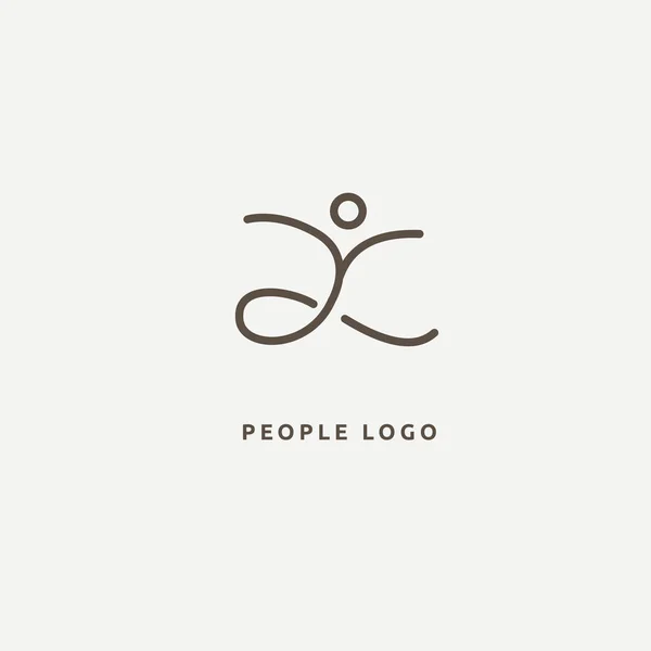 Ilustración Vectorial Diseño Gráfico Diseño Editable Persona Activa Con Logotipo — Vector de stock