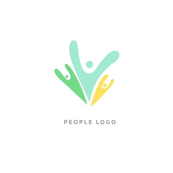 Ilustración Vectorial Diseño Gráfico Diseño Editable Gente Motivada Feliz Logotipo — Vector de stock
