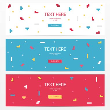 Afiş, el ilanı, kart, davetiye, broşür ve afiş techno piksel öğesi için modern şablonu