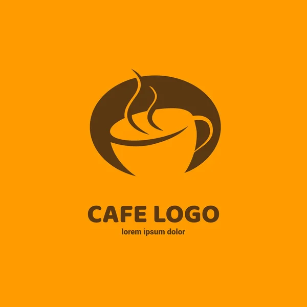 Ilustración Diseño Del Logotipo Del Restaurante Negocios Símbolo Cafetería Copa — Vector de stock