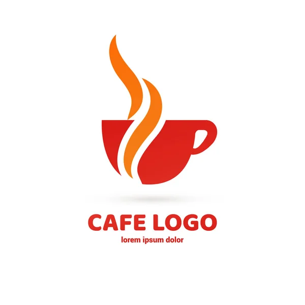 Ilustración Diseño Del Logotipo Del Restaurante Negocios Símbolo Cafetería Copa — Vector de stock