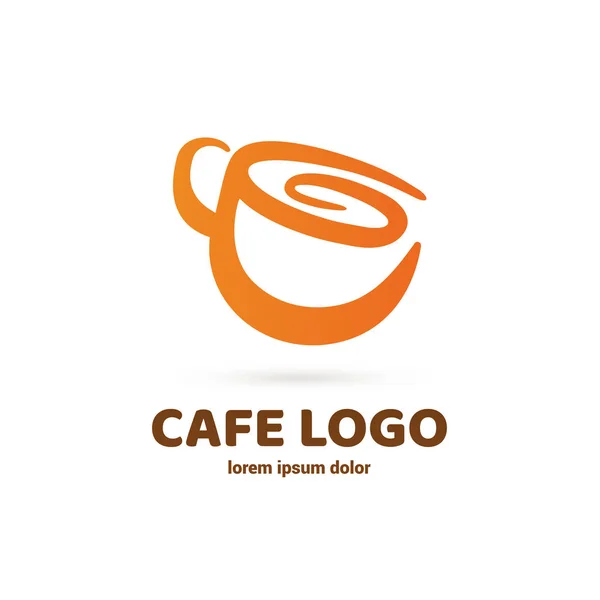Ilustración Diseño Del Logotipo Del Restaurante Negocios Símbolo Cafetería Copa — Archivo Imágenes Vectoriales