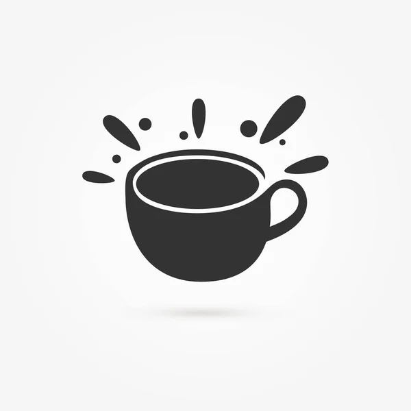 Иллюстрационный Дизайн Логотипа Бизнес Ресторана Символа Кафе Чашка Пиктограммой — стоковый вектор