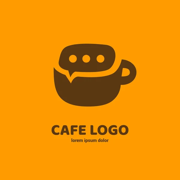 Ilustración Diseño Del Logotipo Del Restaurante Negocios Símbolo Cafetería Copa — Archivo Imágenes Vectoriales