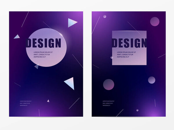 Modern Glamor dark template for banner, flyer, card, invitations, brochure and poster abstract element