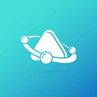 Vektör tasarım logo laboratuvarı. Molekül piktogram, kimya soyut simgesi