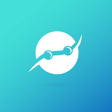 Vektör tasarım logo laboratuvarı. Molekül piktogram, kimya soyut simgesi