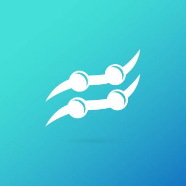 Vektör tasarım logo laboratuvarı. Molekül piktogram, kimya soyut simgesi