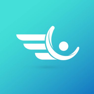 İllüstrasyon tasarımı logo iş takım sembolü. Vektör mutlu adam web simgesi.