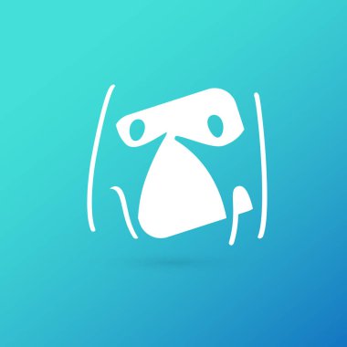 İllüstrasyon tasarımı logo iş takım sembolü. Vektör mutlu adam web simgesi.