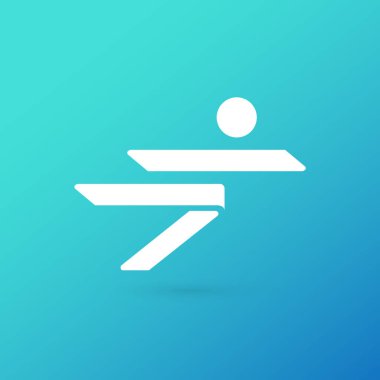 İllüstrasyon tasarımı logo iş takım sembolü. Vektör mutlu adam web simgesi.