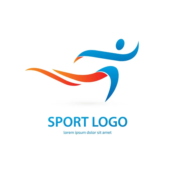 Logo Design Vectoriel Silhouette Sport Pictogramme Homme Mode Vie Actif — Image vectorielle