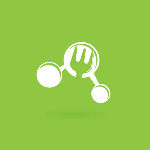 Wektor Projekt Logo Kuchni Eksperymentalnej Piktogram Jedzenie Gotowanie Ikona Streszczenie — Wektor stockowy