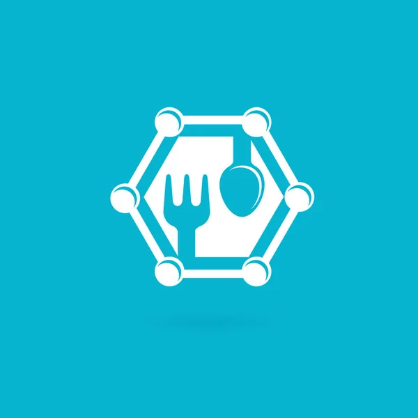 Векторный Дизайн Логотипа Экспериментальной Кухни Пищевая Пиктограмма Икона Кулинарии — стоковый вектор
