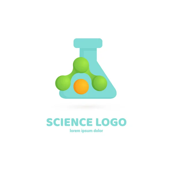 Laboratoire Logo Design Vectoriel Pictogramme Molécules Icône Abstraite Chimie — Image vectorielle