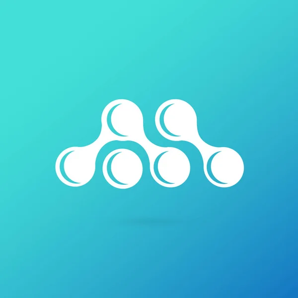 Laboratório Logotipo Design Vetorial Pictograma Molécula Ícone Abstrato Química — Vetor de Stock