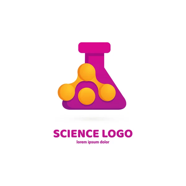 Laboratoire Logo Design Vectoriel Pictogramme Molécules Icône Abstraite Chimie — Image vectorielle