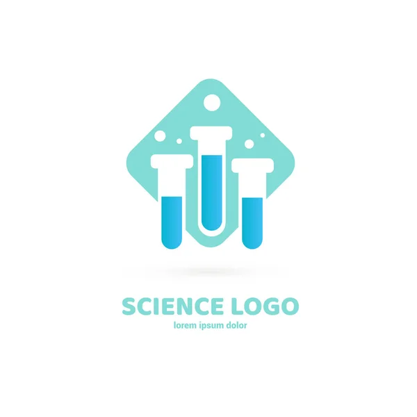 Diseño Vectorial Logo Laboratorio Pictograma Molecular Química Icono Abstracto — Vector de stock