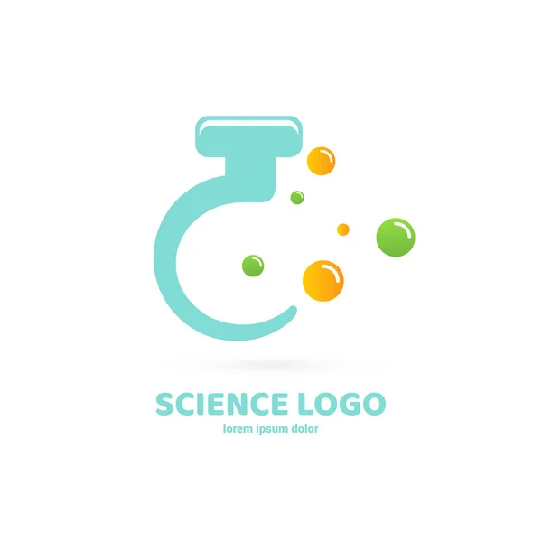 Laboratoire Logo Design Vectoriel Pictogramme Molécules Icône Abstraite Chimie — Image vectorielle