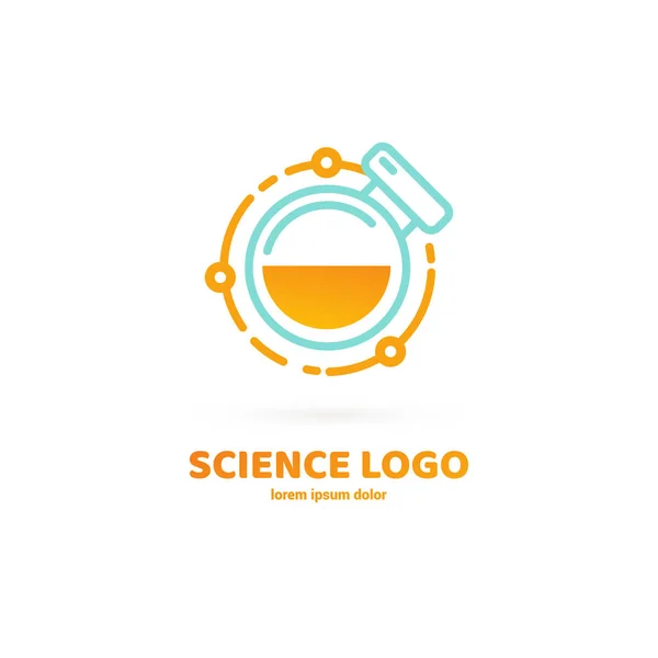 Diseño Vectorial Logo Laboratorio Pictograma Molecular Química Icono Abstracto — Vector de stock