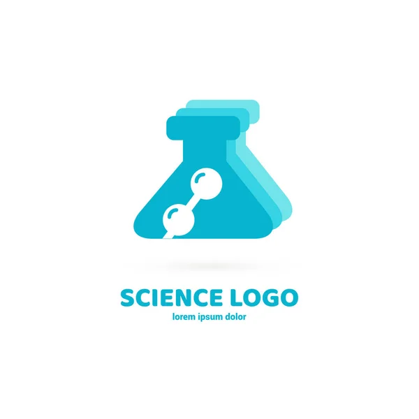 Laboratoire Logo Design Vectoriel Pictogramme Molécules Icône Abstraite Chimie — Image vectorielle
