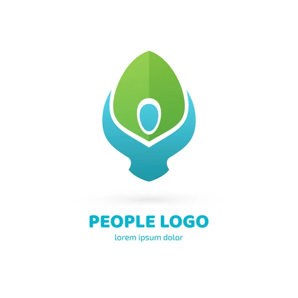 Ilustración Diseño Del Logotipo Negocios Símbolo Relajación Vector Hombre Feliz — Vector de stock