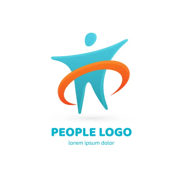 Ilustración Diseño Del Logotipo Del Equipo Negocios Símbolo Vector Hombre — Vector de stock