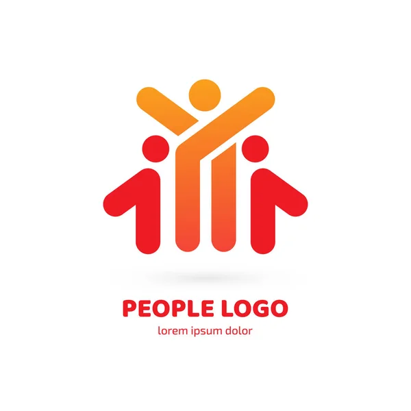 Ilustración Diseño Del Logotipo Símbolo Familia Negocios Vector Hombre Feliz — Vector de stock