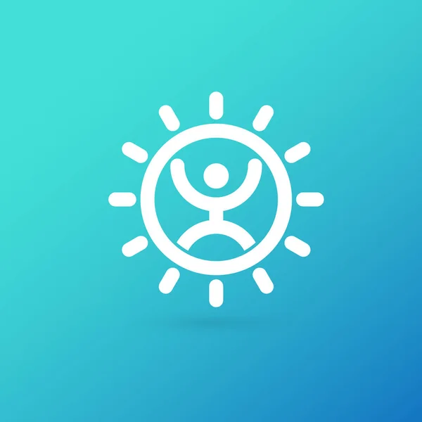 Ilustracja Projekt Logotypu Firmy Relaks Symbol Ikona Sieci Web Człowiek — Wektor stockowy