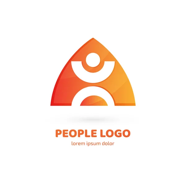 Illustration Design Logotype Business Team Symbol Vector Happy Man Web — Stock Vector