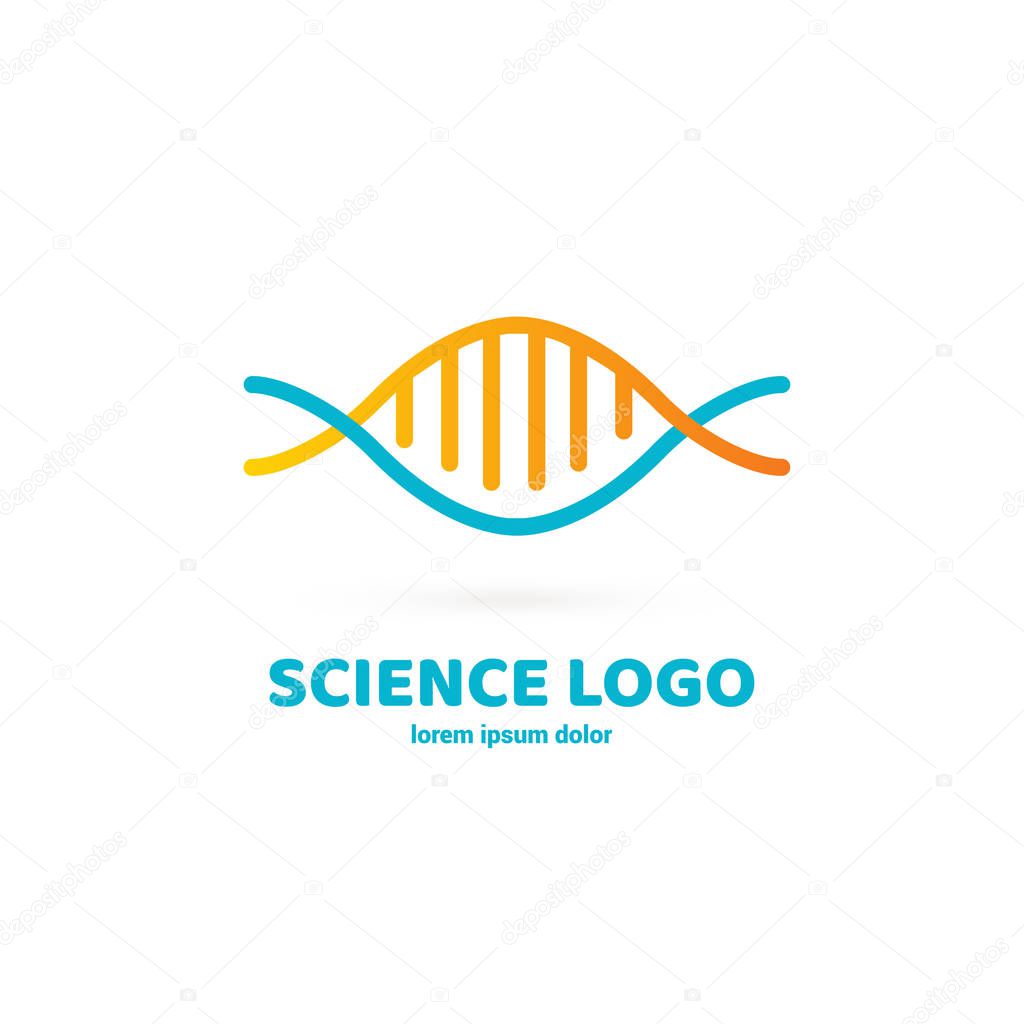 Vector design logo laboratory. Molecule pictogram, chemistry abstract icon