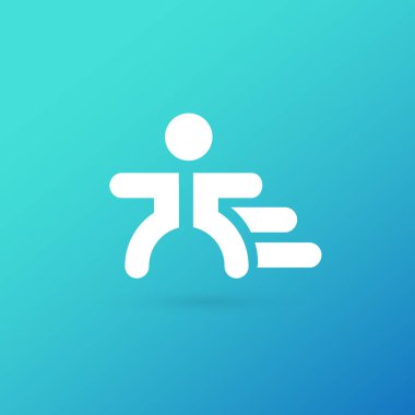 İllüstrasyon tasarımı logo-aktiviteler-kişi işareti. Vektör mutlu adam web simgesi.