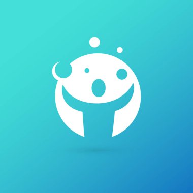 İllüstrasyon tasarımı logo-aktiviteler-kişi işareti. Vektör mutlu adam web simgesi.