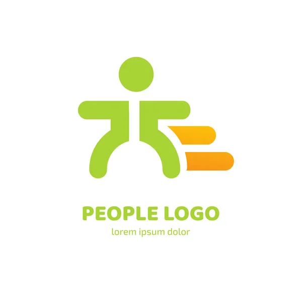 Ilustración Diseño Del Logotipo Actividad Persona Símbolo Vector Hombre Feliz — Vector de stock