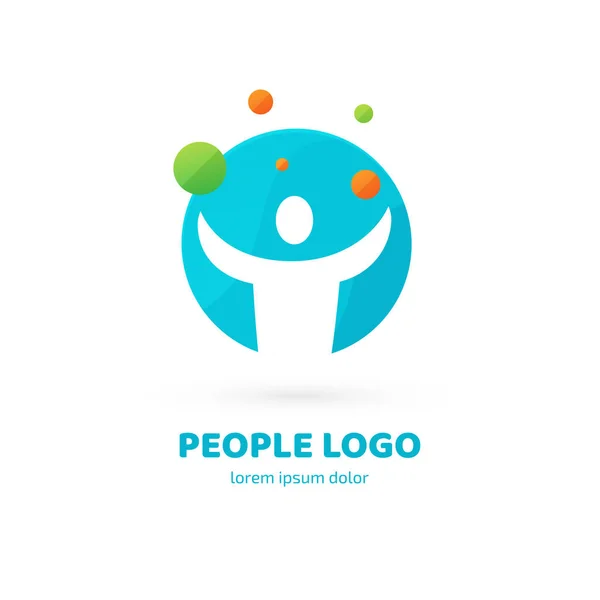 Ilustración Diseño Del Logotipo Del Equipo Negocios Símbolo Vector Hombre — Vector de stock