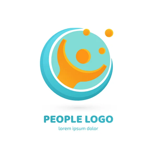 Ilustración Diseño Del Logotipo Actividad Persona Símbolo Vector Hombre Feliz — Vector de stock