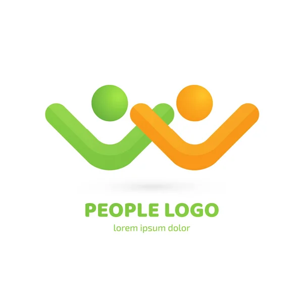 Ilustración Diseño Del Logotipo Del Equipo Negocios Símbolo Vector Hombre — Vector de stock