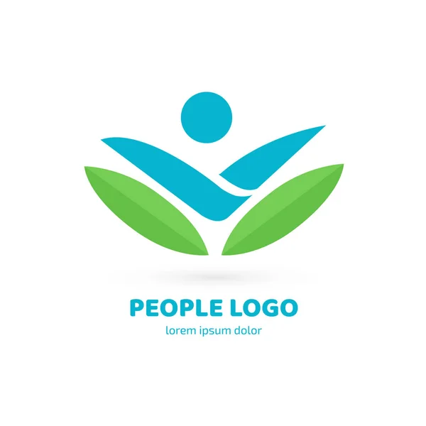Llüstrasyon Tasarımı Logo Rahatlama Sembolü Vektör Mutlu Adam Web Simgesi — Stok Vektör