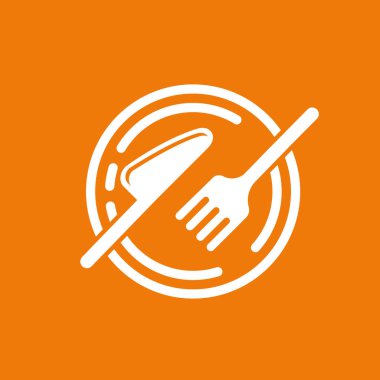 İllüstrasyon tasarımı logo Restoran, Cafe, Market. Vektör menü web simgesi.