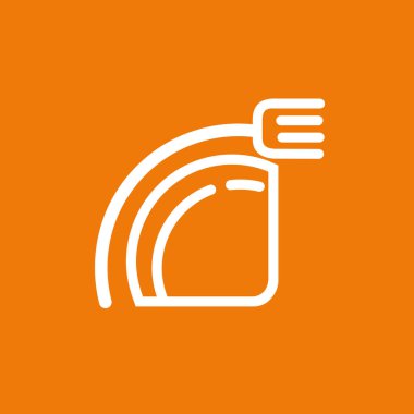 İllüstrasyon tasarımı logo Restoran, Cafe, Market. Vektör menü web simgesi.