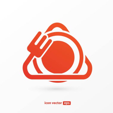 İllüstrasyon tasarımı logo Restoran, Cafe, Market. Vektör menü web simgesi.