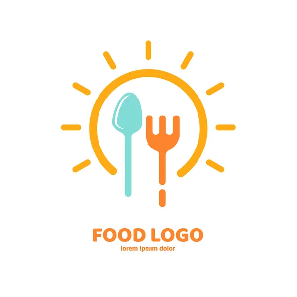 Ilustrace Design Logo Restaurace Kavárna Obchod Potravinami Ikona Webové Nabídky — Stockový vektor