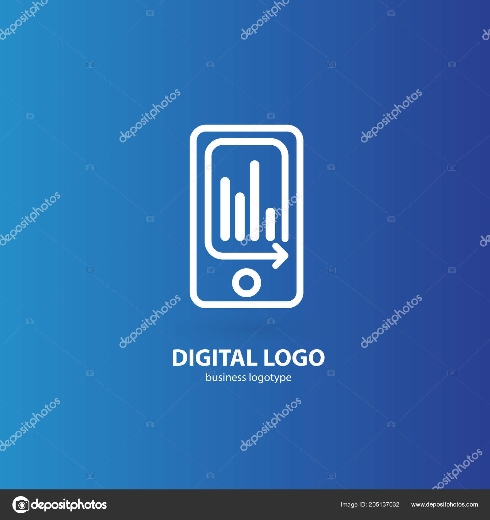 Vector Smartphone Web Icon Logo Design Abstract Digital Technology ...