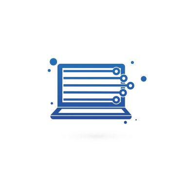 Çizimde tasarım logo iş web pazarlama. Vektör bilgisayar web simgesi.