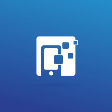 Vektör smartphone web simgesi. Logo tasarım Soyut Dijital teknoloji vektör şablonu.